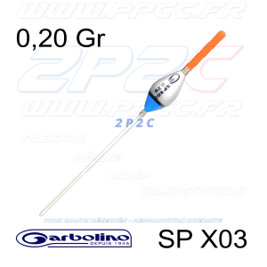 GARBOLINO - FLOTTEUR COMPÉTITION CARPE & SPECIMEN SP X03 - 0,20 Gr - 001