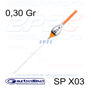 GARBOLINO - FLOTTEUR COMPÉTITION CARPE & SPECIMEN SP X03 - 0,30 Gr - 001