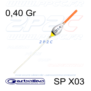 GARBOLINO - FLOTTEUR COMPÉTITION CARPE & SPECIMEN SP X03 - 0,40 Gr - 001