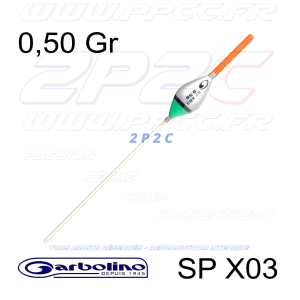 GARBOLINO - FLOTTEUR COMPÉTITION CARPE & SPECIMEN SP X03 - 0,50 Gr - 001