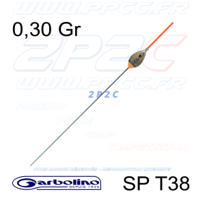 GARBOLINO - FLOTTEUR CARPE COMPÉTITION SP T38 - TITANIUM - 0,30 Gr - 001