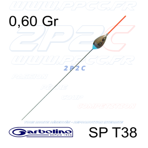 GARBOLINO - FLOTTEUR CARPE COMPÉTITION SP T38 - TITANIUM - 0,60 Gr - 001
