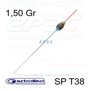 GARBOLINO - FLOTTEUR CARPE COMPÉTITION SP T38 - TITANIUM - 1,50 Gr - 001