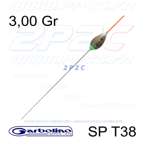 GARBOLINO - FLOTTEUR CARPE COMPÉTITION SP T38 - TITANIUM - 3,00 Gr - 001