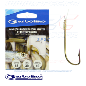 GARBOLINO - HAMEÇONS MONTÉS BRONZE SPECIAL ABLETTE ET PETITS POISSONS - HAM 18 FIL 10 - 001