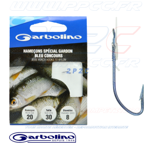 GARBOLINO - HAMEÇONS MONTÉS SPECIAL GARDONS BLEU CONCOURS -  HAM 20 FIL 8 - 001