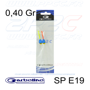 GARBOLINO - PACK 2 FLOTTEURS COMPÉTITION CARPE SP E19 - 0,40 Gr - 001