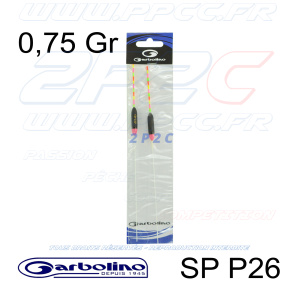 GARBOLINO - PACK 2 FLOTTEURS COMPÉTITION CARPE SP P26 - 0,75 Gr - 001