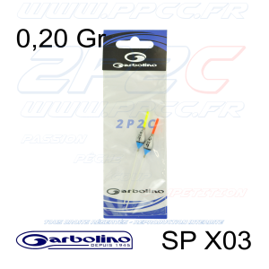 GARBOLINO - PACK 2 FLOTTEURS COMPÉTITION CARPE & SPECIMEN SP X03 - 0,20 Gr - 001