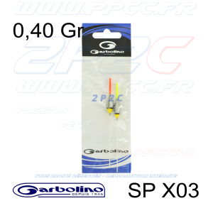 GARBOLINO - PACK 2 FLOTTEURS COMPÉTITION CARPE & SPECIMEN SP X03 - 0,40 Gr - 001