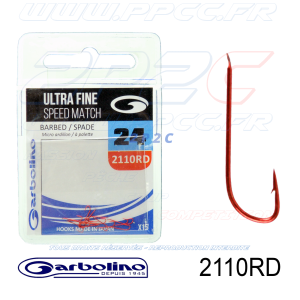 GARBOLINO - HAMEÇONS 2110RD - ULTRA FINE RED SPEED MATCH - NON MONTÉS - N°24 - 001