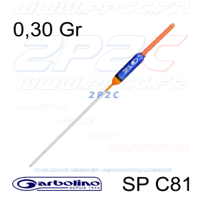 GARBOLINO - FLOTTEUR CARPE COMPÉTITION SP C81 - INTER 3,0MM - 0,30 Gr - 001