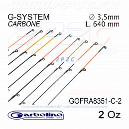 GARBOLINO - SCION PLEIN CARBONE - GAMME G-SYTEM (3,5 MM) L 640mm - 2 Oz - réf GOFRA8351-C-2 - G - 001