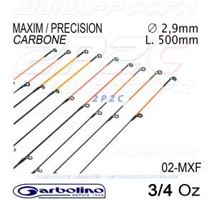 GARBOLINO - SCION PLEIN CARBONE - GAMME MAXIM / PRECISION FEEDER (2,9 MM) L 500mm - 3/4 Oz - Réf 02-MXF - G - 001