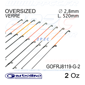 GARBOLINO - SCION PLEIN VERRE - GAMME OVERSIZED  (2,8 MM) L 520mm - 2 Oz - Réf sur scion 02-OPF - G - 001