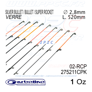 GARBOLINO - SCION PLEIN VERRE - GAMME SILVER BULLET / SUPER ROCKET (2,8 MM)