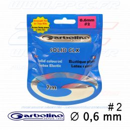 GARBOLINO - ELASTIQUE PLEIN LATEX COLORE - 7m00 - SOLID CLX - 0,6 mm - G - 001