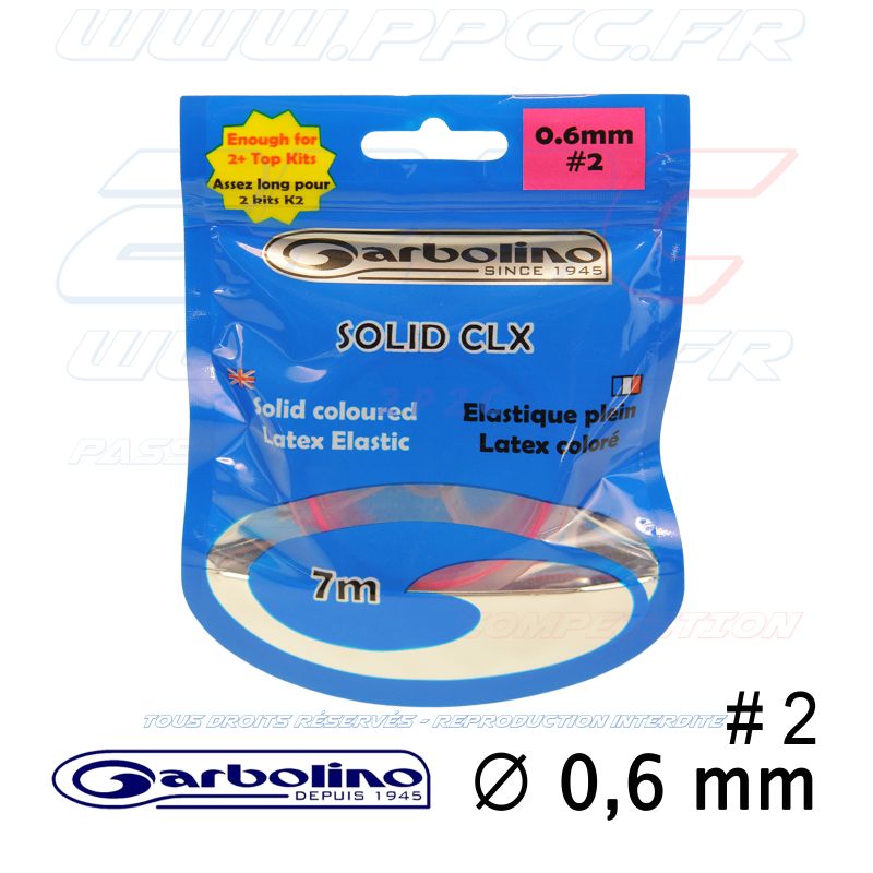 GARBOLINO - ELASTIQUE PLEIN LATEX COLORE - 7m00