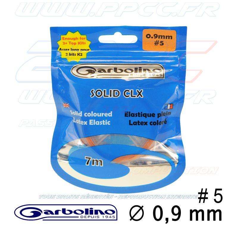 GARBOLINO - ELASTIQUE PLEIN LATEX COLORE - 7m00