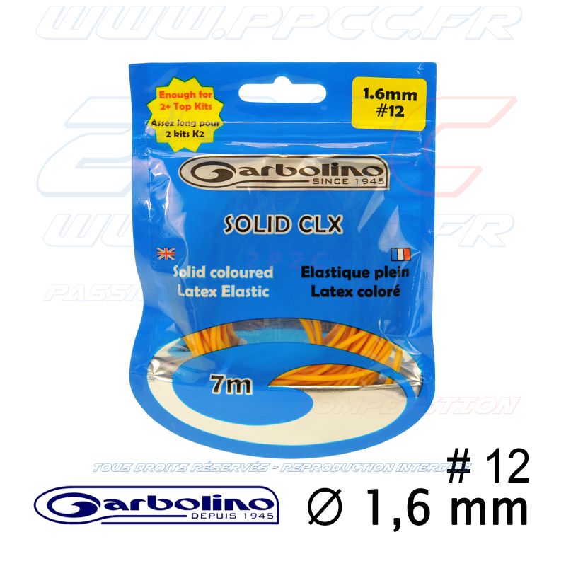 GARBOLINO - ELASTIQUE PLEIN LATEX COLORE - 7m00