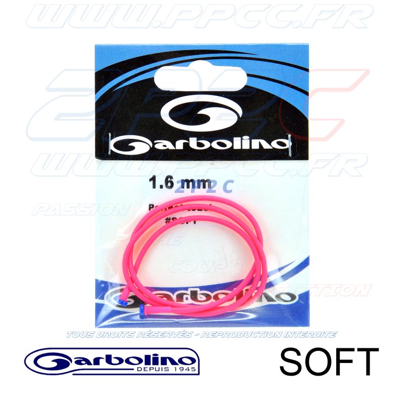 GARBOLINO - FRONDE PERFECT TOUCH - ELASTIQUE DE REMPLACEMENT - SOFT - 1,6 mm ROSE - 001