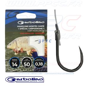GARBOLINO - HAMEÇONS SANS ARDILLON SPECIAL CARPODROME - MONTÉS - Photo Hameçon 14