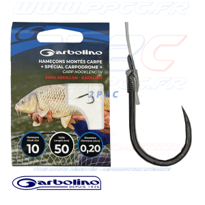 GARBOLINO - HAMEÇONS SANS ARDILLON SPECIAL CARPODROME - MONTÉS - Photo Hameçon 10