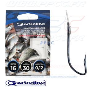 GARBOLINO - HAMEÇONS SANS ARDILLON SPECIAL FRITURE - MONTÉS - Photo  Hameçon n°16