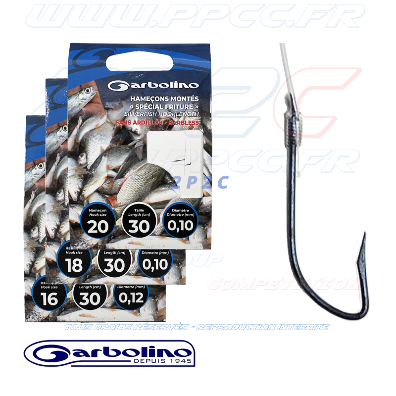 GARBOLINO - HAMEÇONS SANS ARDILLON SPECIAL FRITURE - MONTÉS - Photo Gamme