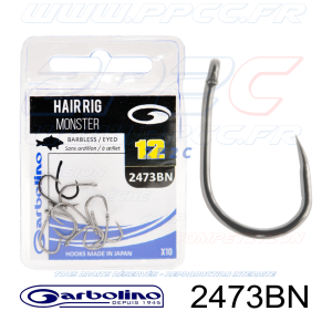 GARBOLINO - HAMEÇONS 2473BN BARBLESS - HAIR RIG MONSTER - NON MONTÉS - Ref GOMAM2473BN - Taille 12 - Photo 001