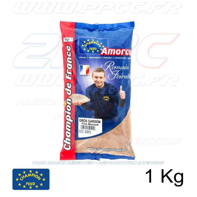 CHAMPION FEED - AMORCE CHAMPION DE FRANCE RANGE GROS GARDON FINE MOUTURE - 1 Kg - Réf SLCDF28801 - Photo 001