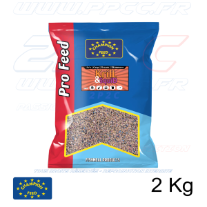 CHAMPION FEED - AMORCE PRO FEED RANGE GROUNDBAITS KRILL & SQUID - 2 Kg - Réf PFGB005 - Photo 001