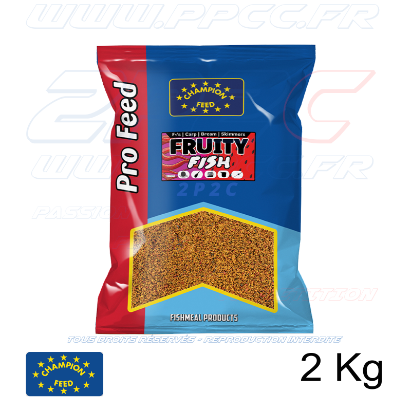 CHAMPION FEED - AMORCE PRO FEED RANGE GROUNDBAITS FRUITY FISH - 2 Kg - Réf PFGB009 - Photo 001