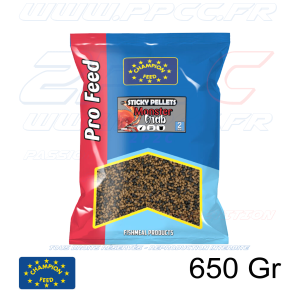CHAMPION FEED - PRO FEED RANGE STICKY PELLETS 2mm MONSTER CRAB - 650 Gr - Réf PFSP006 - Photo 001