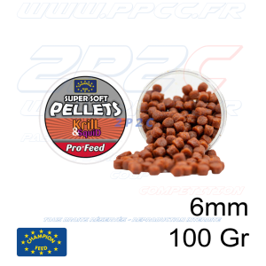 CHAMPION FEED - PRO FEED RANGE SUPER SOFT PELLETS KRILL & SQUID 6mm - 100 Gr - Réf PFSSP605