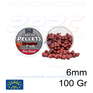 CHAMPION FEED - PRO FEED RANGE SUPER SOFT PELLETS MONSTER CRAB 6mm - 100 Gr - Réf PFSSP606 - Photo 001