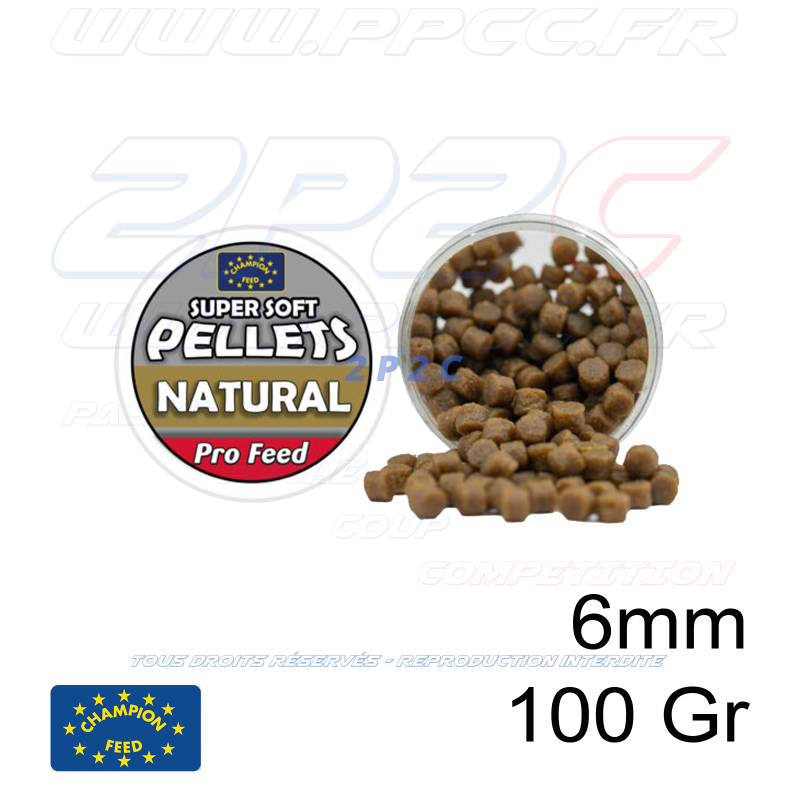 CHAMPION FEED - PRO FEED RANGE SUPER SOFT PELLETS NATURAL 6mm - 100 Gr - PFSSP608 - Photo 001