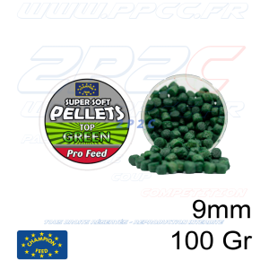 CHAMPION FEED - PRO FEED RANGE SUPER SOFT PELLETS TOP GREEN 9mm - 100 Gr - Réf PFSSP902 - Photo 001