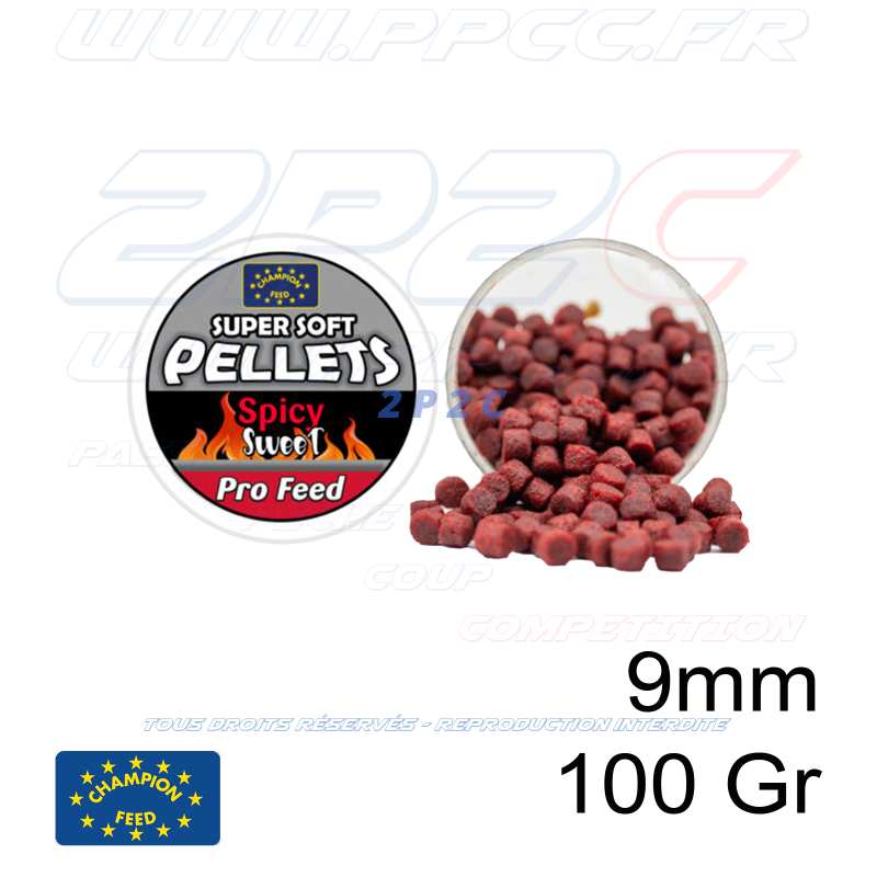 CHAMPION FEED - PRO FEED RANGE SUPER SOFT PELLETS SPICY SWEET 9mm - 100 Gr - Réf PFSSP907 - Photo 001