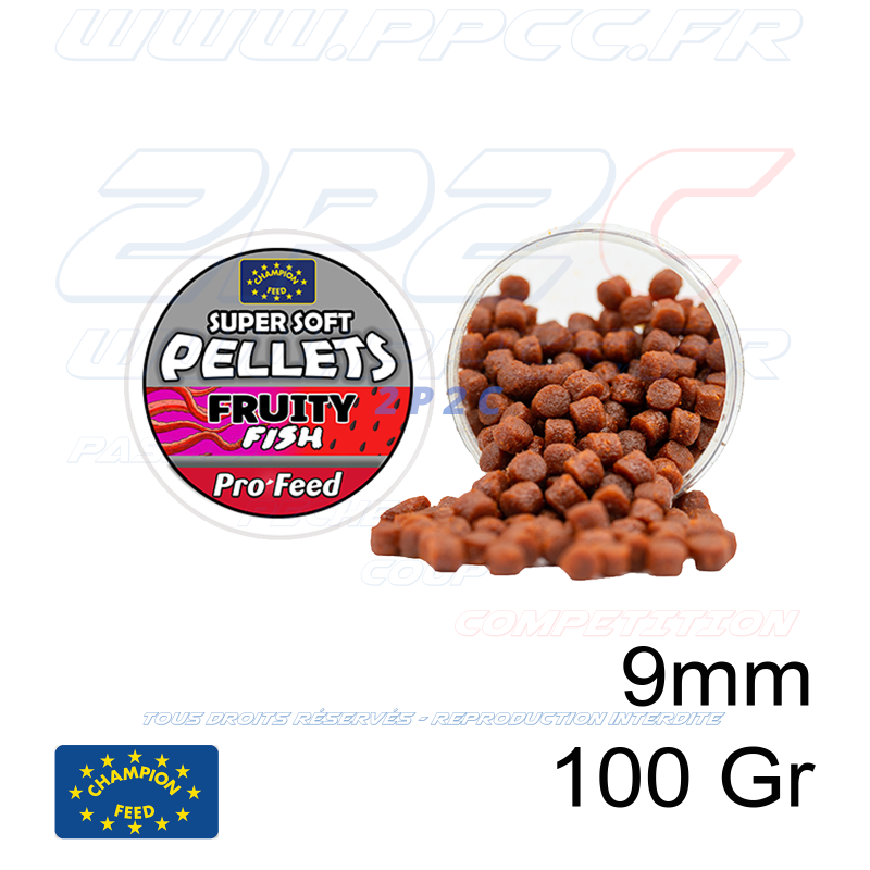 CHAMPION FEED - PRO FEED RANGE SUPER SOFT PELLETS FRUITY FISH 9mm - 100 Gr - Réf PFSSP910 - Photo 001