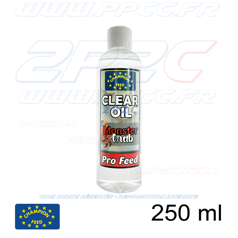 CHAMPION FEED - PRO FEED RANGE CLEAR OIL MONSTER CRAB - 250 ml - Réf PFCO006 - Photo 001