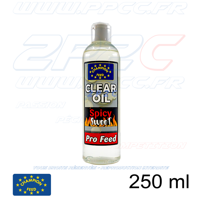 CHAMPION FEED - PRO FEED RANGE CLEAR OIL SPICY SWEET - 250 ml - Réf PFCO007 - Photo 001