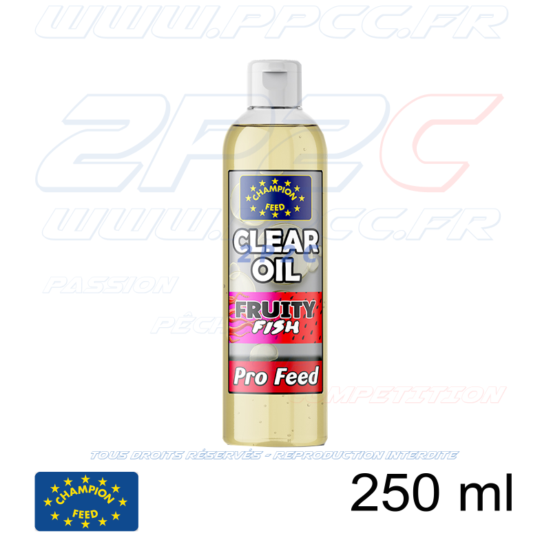 CHAMPION FEED - PRO FEED RANGE CLEAR OIL FRUITY FISH - 250 ml - Réf PFCO008 - Photo 001