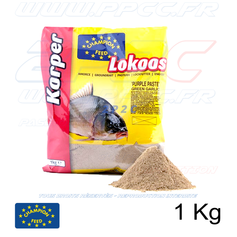 CHAMPION FEED - PATE KARPER RANGE PURPLE PASTE GREEN GARLIC - 1 Kg - Réf PAS51301 - Photo 001