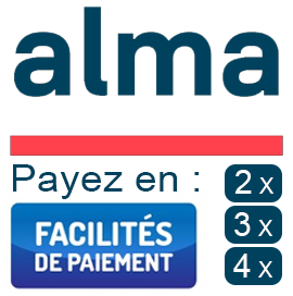 Paiement Alma 2x, 3x & 4x sans frais !